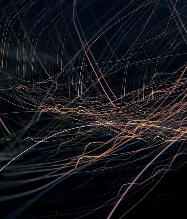 Abstract glowing lines representing energy and balance flow